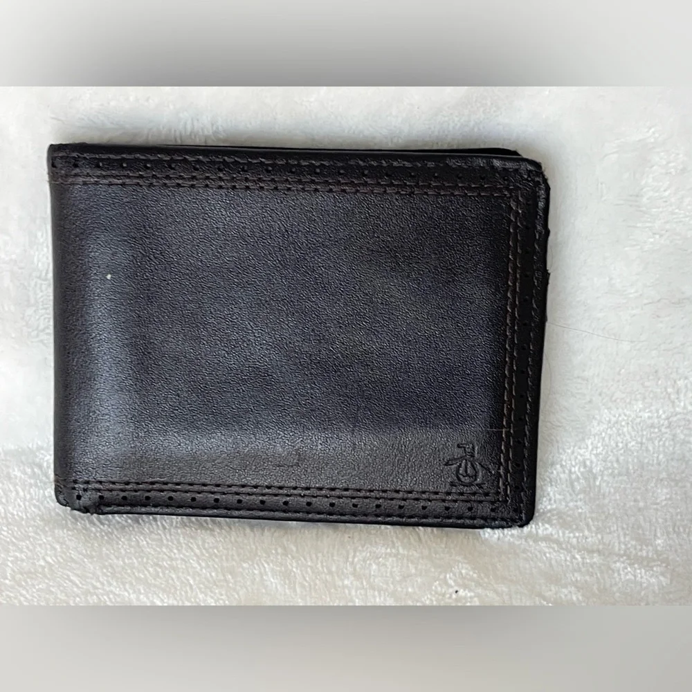 Men’s Penguin, leather wallet, brown